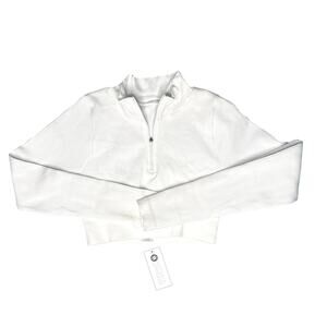 Astoria Activewear Womens Half Zip Pullover White Size M Athletic NWT